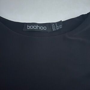 boohoo Black Short Sleeve Crew Neck Bodysuit